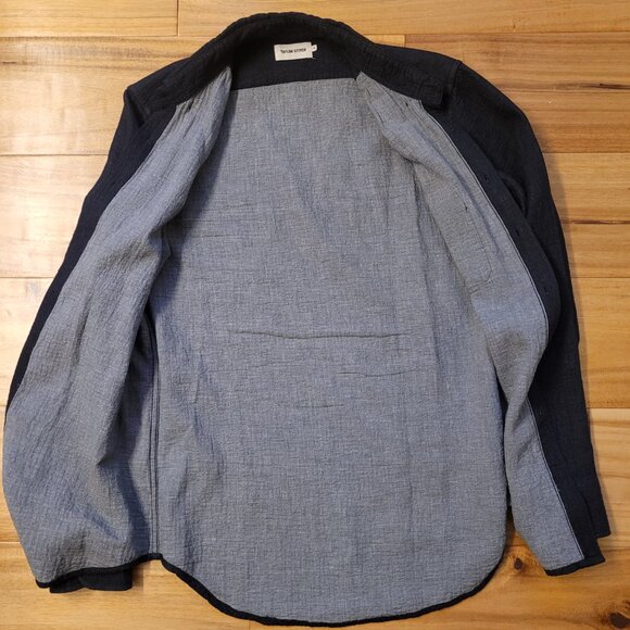 Taylor Stitch L/S light weight shirt. Color charcoal. - Picture 4 of 5